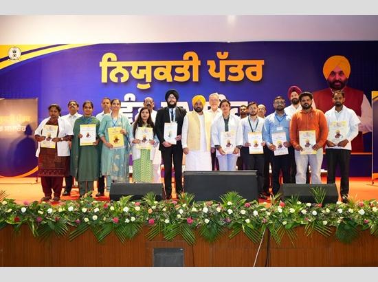 ‘No Cash, No Farmaish’: CM Mann hands over Govt job appointment letters to 866 youth