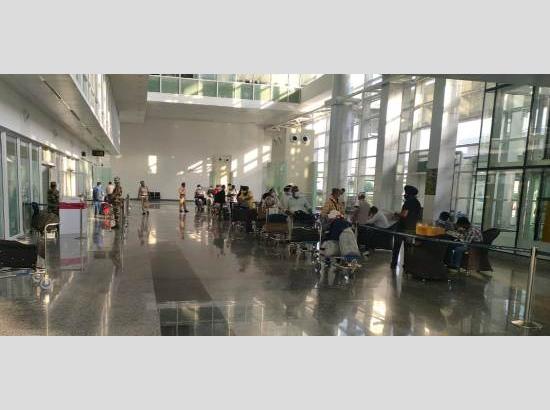 Another batch of 96 Indians stranded abroad arrives at Chandigarh Airport