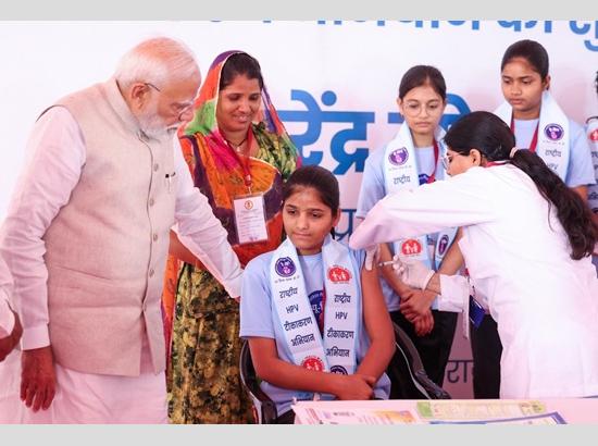 PM Modi launches nationwide HPV vaccination drive for 14-year-old girls