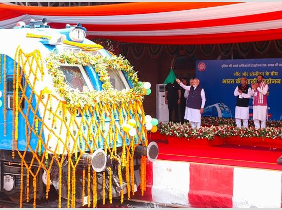 PM Modi flags off India’s first hydrogen train in Haryana, calls it a ‘Make in India’ milestone
