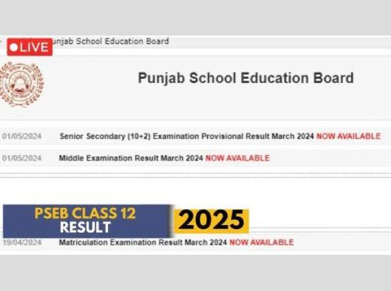 Breaking: PSEB Class 12 Result 2025 declared; View Merit list 