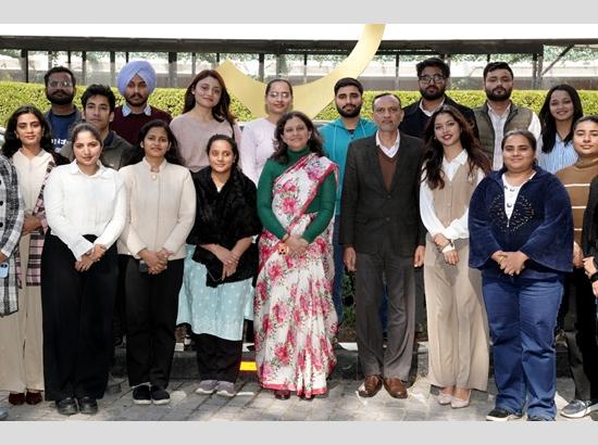 CEO Punjab interacts with PU Mass Communication Studies on media and electoral awareness