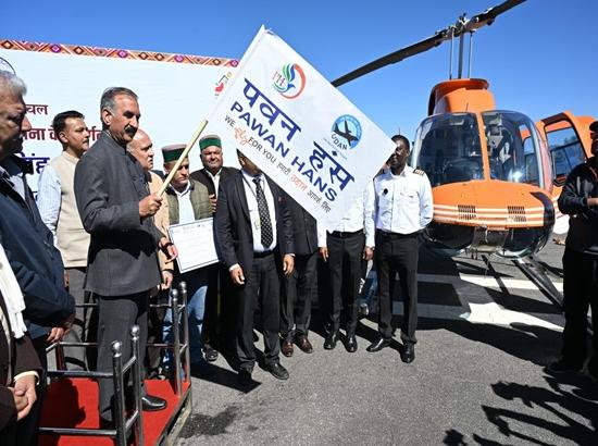 Himachal CM Sukhu inaugurates helicopter services linking Shimla, Rampur and Kinnaur