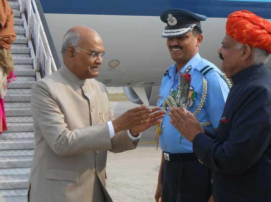 Punjab Governor, DC, SSP welcome President of India during his brief stay at Adampur Airport
