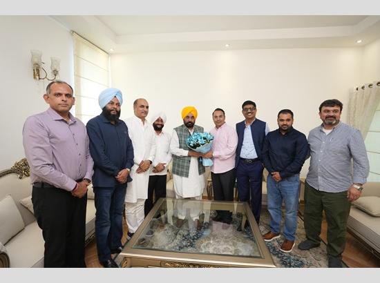 CM Mann interacts with newly elected office bearers of PCA, bats for starting Sher-E-Punjab Maharaja Ranjit Singh Cricket League 