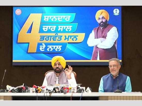 CM Mann unveils Punjab Health Sector’s 4-year Report Card: ‘Rs 10 lakh cashless care, 5 crore OPD visits’