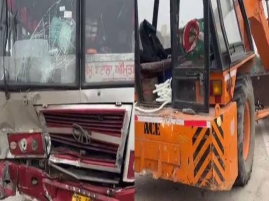 Major Accident in Jammu: Punjab Roadways bus collides with roadside crane, around 50 injured