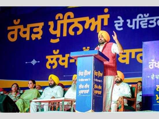 ‘BJP Killed Over 700 Farmers’: CM Mann attacks BJP-Akali Alliance at Rakhar Punya, says Punjab will reply in election; Watch Video