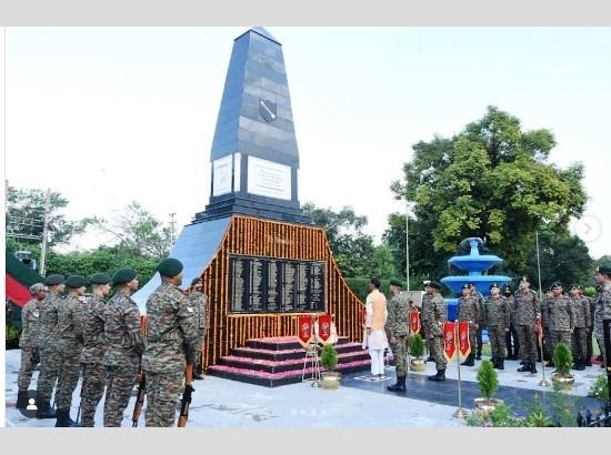 Raksha Rajya Mantri Sanjay Seth pays homage to martyrs at Barki War Memorial in Ferozepur