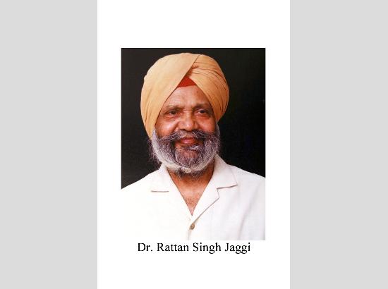 Padma Shri Dr. Rattan Singh Jaggi’s Bhog and Antim Ardas, to be held on June 1