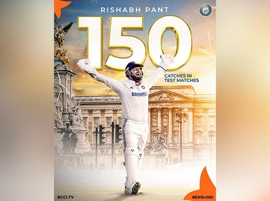 Rishabh Pant becomes third Indian to take 150 Test catches as wicketkeeper