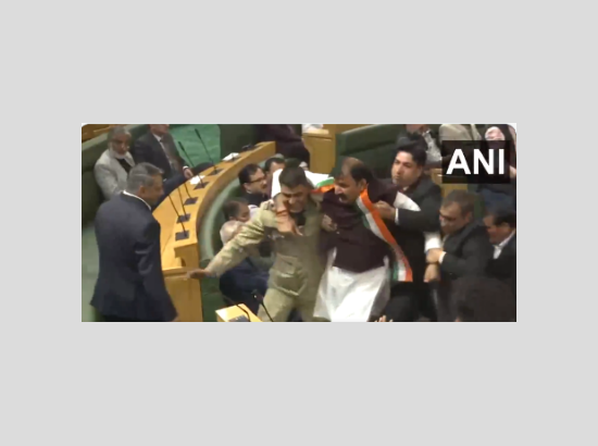 Chaos in J&K Assembly, BJP MLAs thrown out, watch video