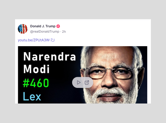 Donald Truth shares Narendra Modi's interview on his social media