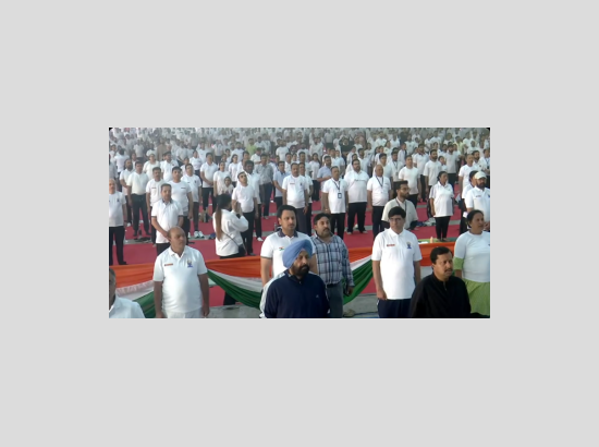 BJP President Nitin Nabin participates in Yoga Day celebrations in Phagwara