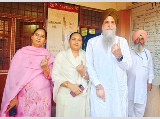 Punjab Vidhan Sabha Speaker Sandhwan casts vote in Panchayat Elections