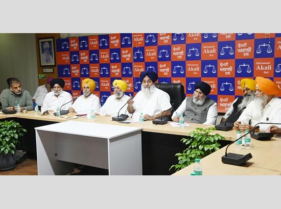 Sukhbir Badal urges Punjabis to unite in support of farmers affected by unseasonal rains