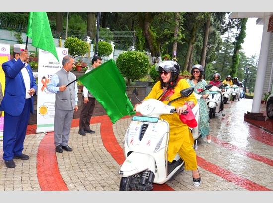 Himachal CM Sukhu flags off 12 e-scooters to reach out to HIV, TB, hepatitis patients