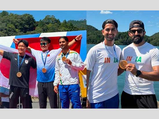 Jaganbir Bajwa Waves the Tricolor in Japan, Wins Two Bronze Medals at the Asian Canoe Marathon Championship
