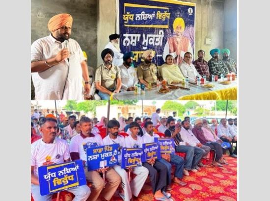 MLA  Bhullar leads effort to sensitize villagers against drug menace