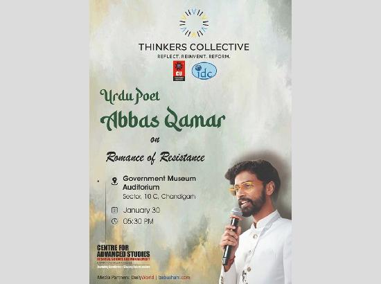 Thinkers Collective hosts Abbas Qamar’s “Romance of Resistance” in Chandigarh
