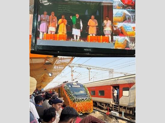 Four Vande Bharat Express Trains Flagged Off Virtually by PM Modi; Ferozepur Celebrates Launch of Ferozepur–Delhi Service
