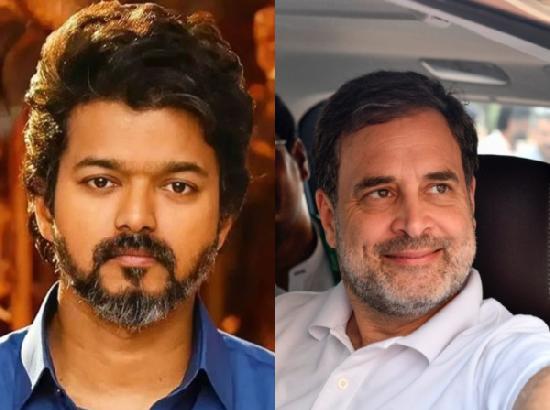 Actor Vijay congratulates Rahul Gandhi for being elected as Leader of Opposition in Lok Sa