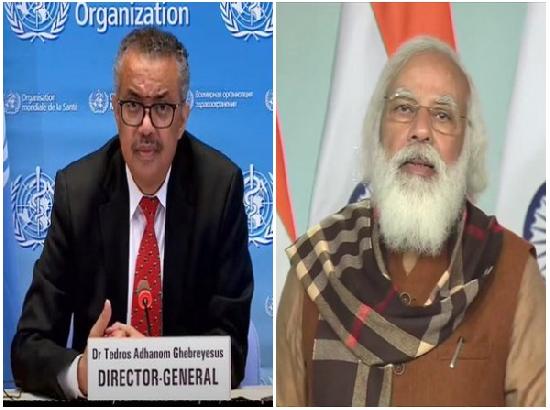 WHO chief lauds India, PM Modi for support to global COVID-19 response
