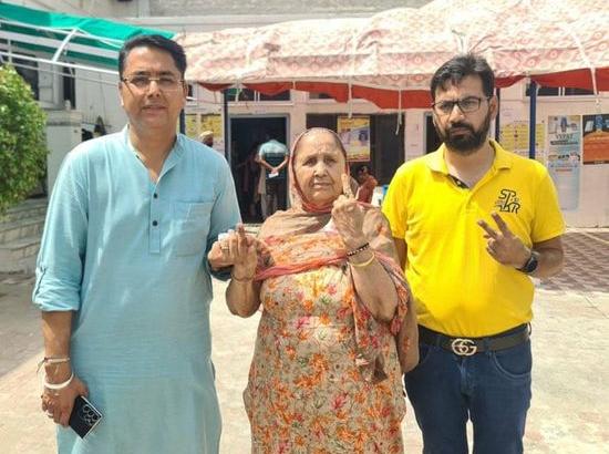AAP MLA Aman Arora cast vote for Sangrur bypolls