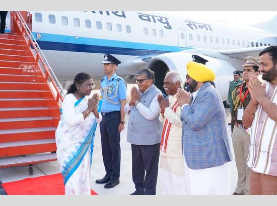 President Droupadi Murmu Begins Three-Day Visit to Chandigarh and Punjab

