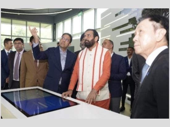 Nayab Singh Saini visits Surbana Jurong in Singapore