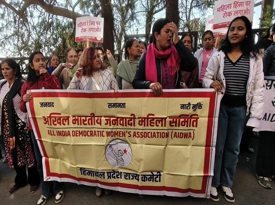 Himachal: Women protest in Shimla, demand resignation of BJP MLA Hans Raj over minor's sexual assault allegations