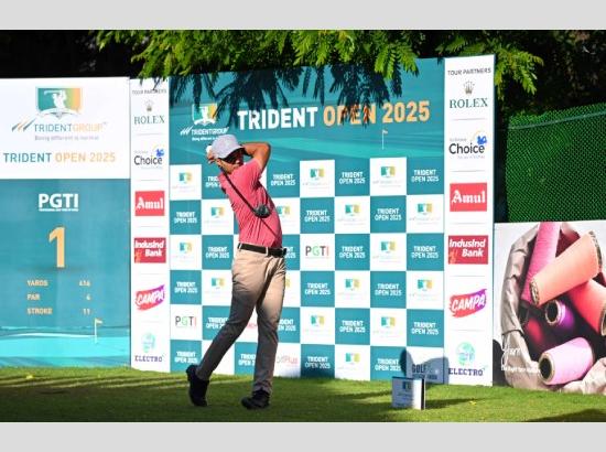 Manu Gandas shoots 66 to take clubhouse lead on Day 1 of Trident Open 2025

