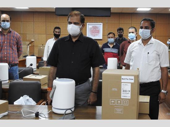 Air Purifiers provided by Panjab University to be used in several hospitals of North India