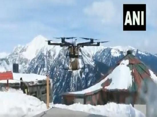 Indian Army uses drones to supply booster dose of COVID-19 vaccine to forward troops in J-K