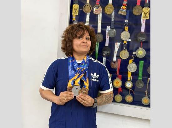 Rakhi Sharma shines—wins three medals at Khelo  Masters National Games, brings pride to the tricity 
