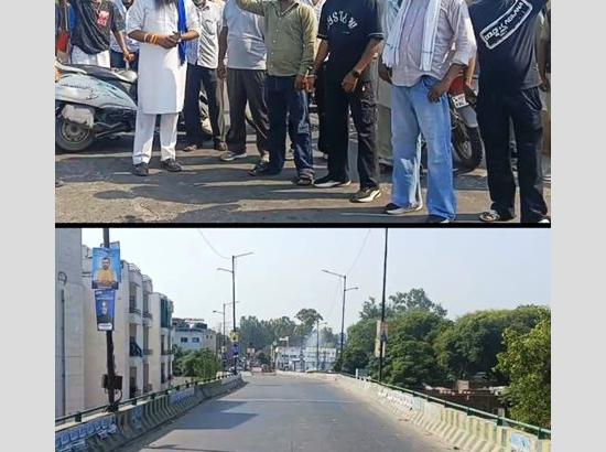 Ravan Sena Mission observes two-hour ROB blockade to register protest over Ambedkar statue desecration