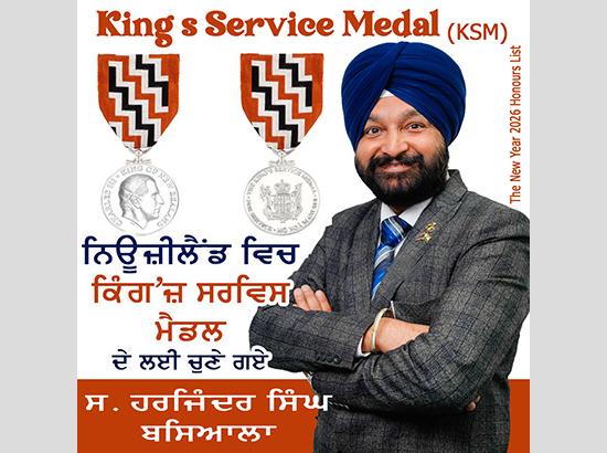 New Zealand To Honour NRI Journalist Harjinder Singh Basiala with King’s Service Medal; Award Dedicated to Punjabi Media
