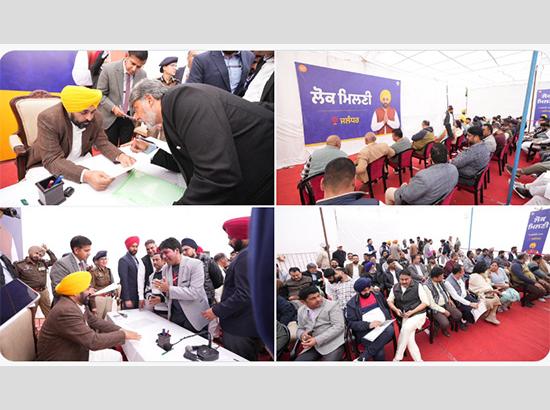 CM Bhagwant Singh Mann reaches Jalandhar for second time in a month, holds Lok Milni*