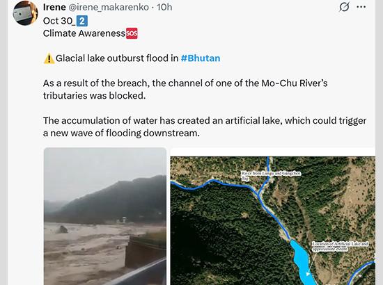 Floods Breaking: Glacial lake outburst flood in Bhutan: North Bengal on high alert, thousands relocated; Bhutan GLOF washes away Gasa hot spring complex, damages highway
