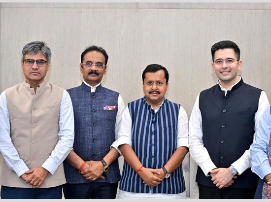 Raghav Chadha, Sandeep Pathak, Ashok Mittal join BJP after severing ties with AAP; Watch Video