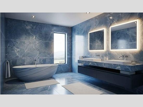 Blue Bathroom tiles emerging as top choice for calm, spa-like home interiors