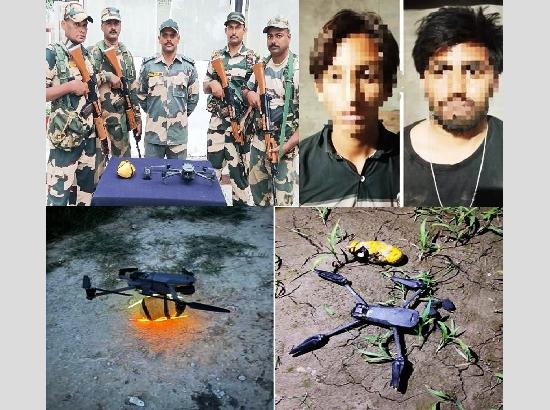 Two smugglers held, heroin-laden drones seized near Indo-Pak border