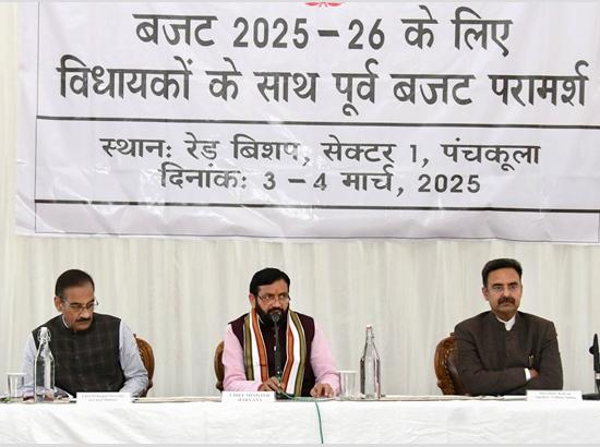 Haryana CM Saini holds pre-budget consultation, promises inclusive and growth-oriented budget