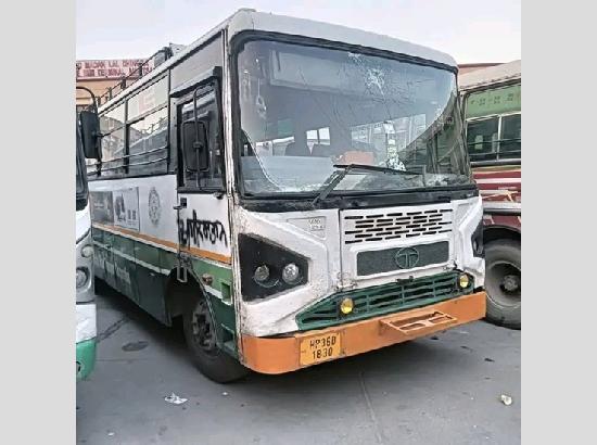 Breaking: HRTC buses vandalized again in Punjab, window shattered