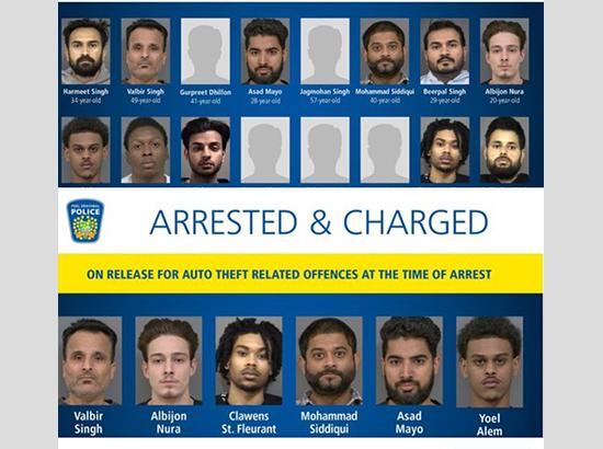 Canada Breaking: 369 Stolen Vehicles Worth $33.2 Million Recovered, 6 Punjabis Among 16 arrested, 10 More wanted ( Watch Video) 