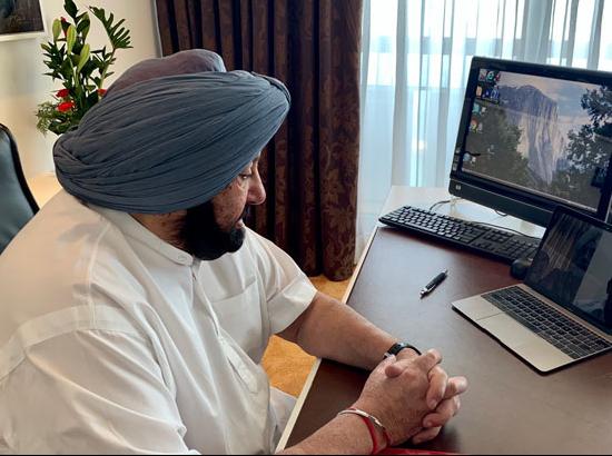 Captain Reviews Amritsar Situation From Tel Aviv Through Video Conference