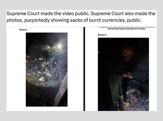 Cash Recovery Case: Supreme Court made the video public showing burnt Currency notes -Live Law Reported ( Watch Video - Report attached )