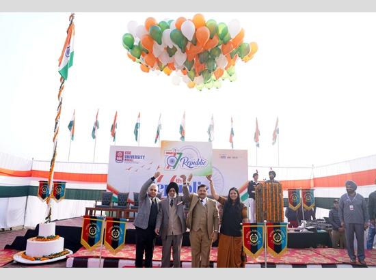 77th Republic Day celebrated with great fervor and enthusiasm at CGC University Mohali