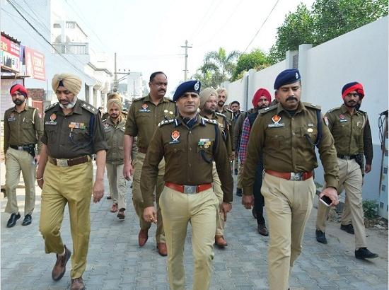 Patiala Police Flag March under the leadership of DIG Chahal