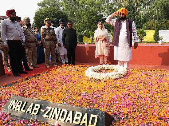 Our Govt is following ideals Of Shaheed-e-Azam Bhagat Singh, Rajguru, Sukhdev: CM Mann